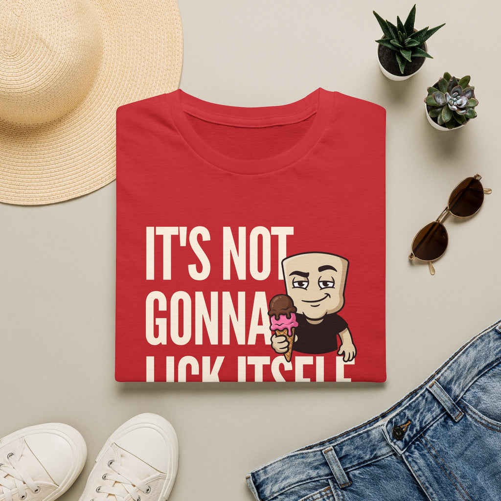 It's Not Gonna Lick Itself T-Shirt | Funny Ice Cream Cone Tee | Adult Humor Innuendo Gift