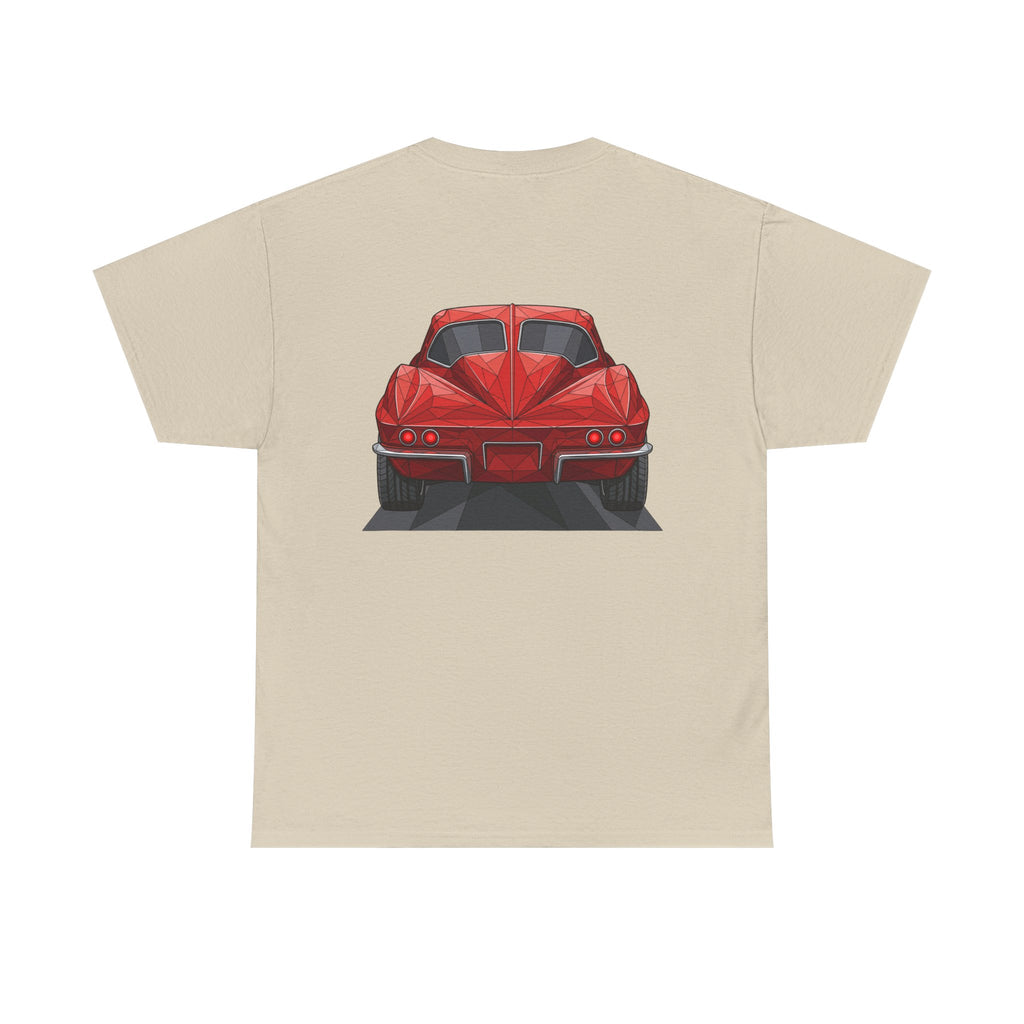 Retro Split Window Sports Coupe T-Shirt | Front and Rear View