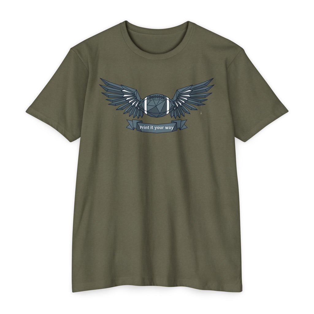 Custom Camera T-Shirt Personalized Winged Camera Emblem Tee Add Your Name or Motto Photographer Gift