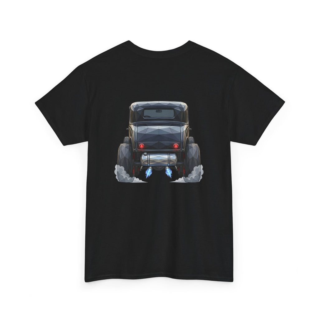 Vintage Hot Rod Front and Rear Tee | Classic Car Graphic Shirt