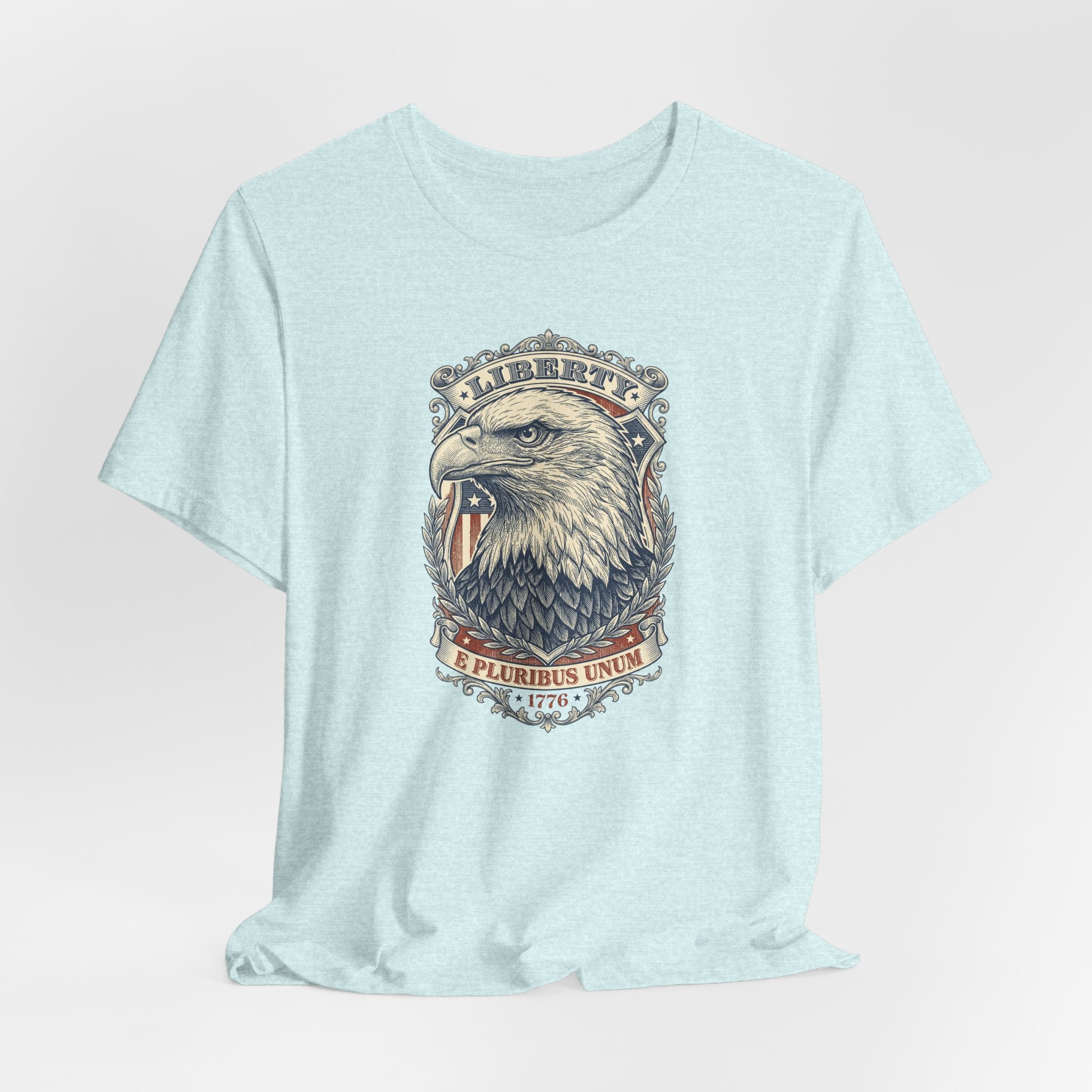 Liberty Bald Eagle tee | Eagle Head Graphic Shirt, E Pluribus Unum design