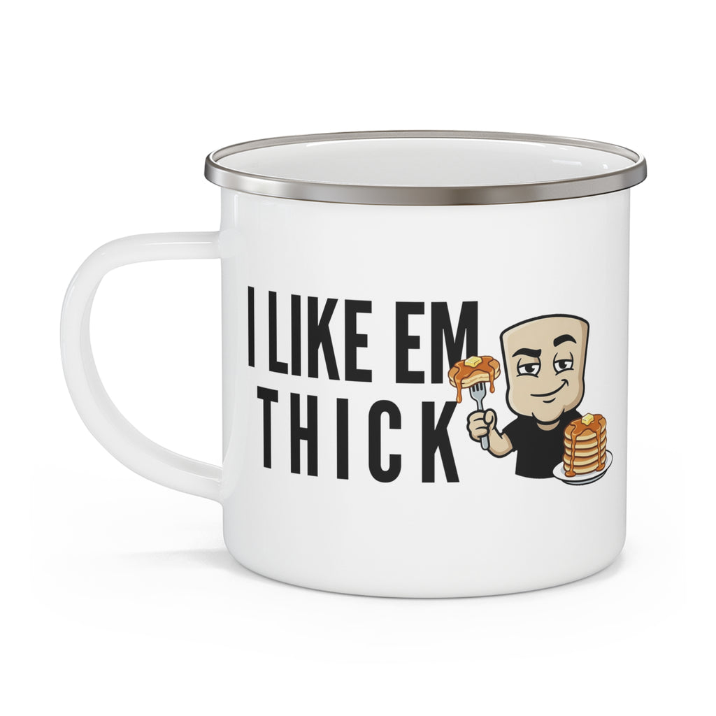 Funny Pancake Mug I Like Em Thick | Cheeky Breakfast Mug | Funny Foodie Gift | Pancake Lover Coffee Cup | Novelty 11oz Ceramic Mug