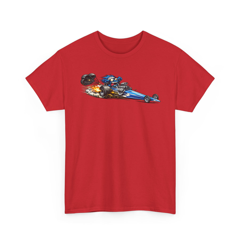 Flaming Dragster Graphic Tee | Retro Hot Rod Racing Car T-Shirt, Unisex Kustom Art Gift
