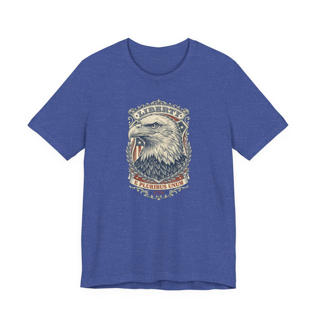 Liberty Bald Eagle tee | Eagle Head Graphic Shirt, E Pluribus Unum design