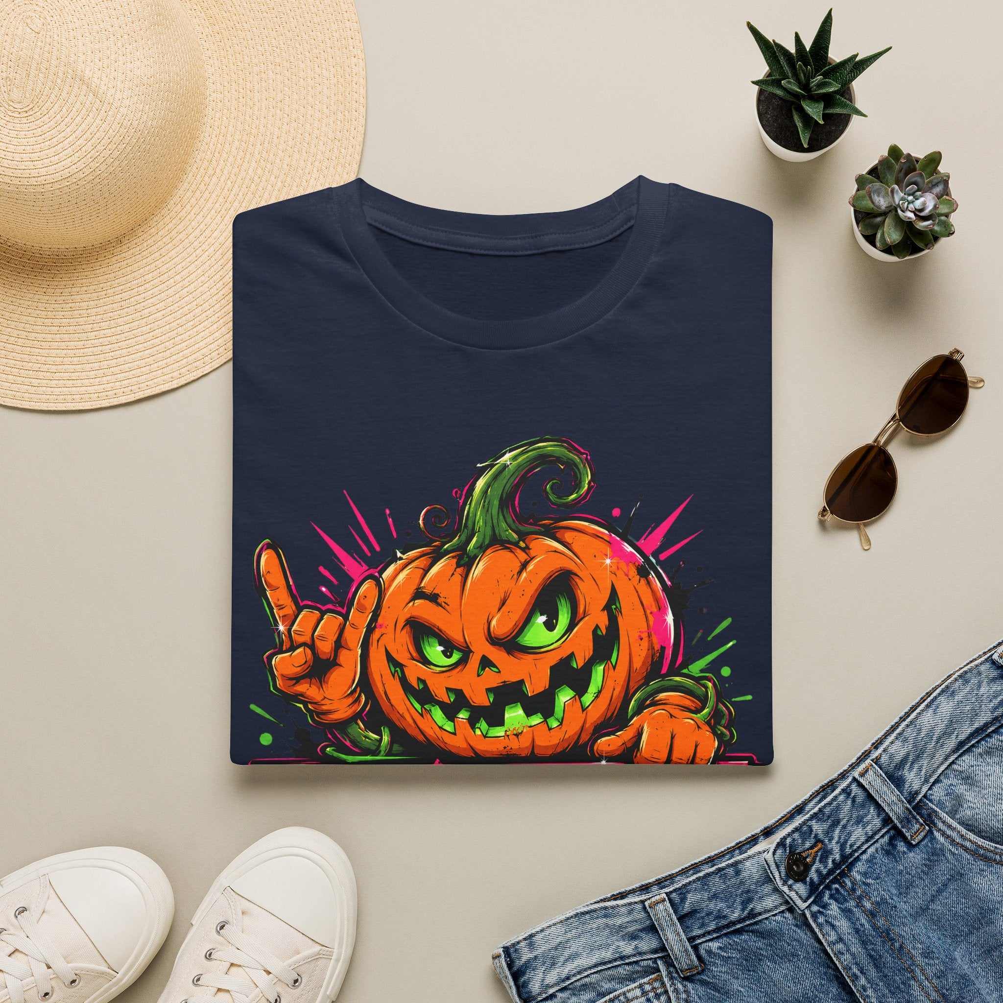 Spooky Season Pumpkin Jack-O-Lantern T-Shirt | Halloween Graphic Tee | Fall Vibes Shirt | Trick or Treat Tee | Pumpkin Lover Gift