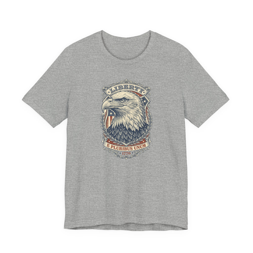 Liberty Bald Eagle tee | Eagle Head Graphic Shirt, E Pluribus Unum design