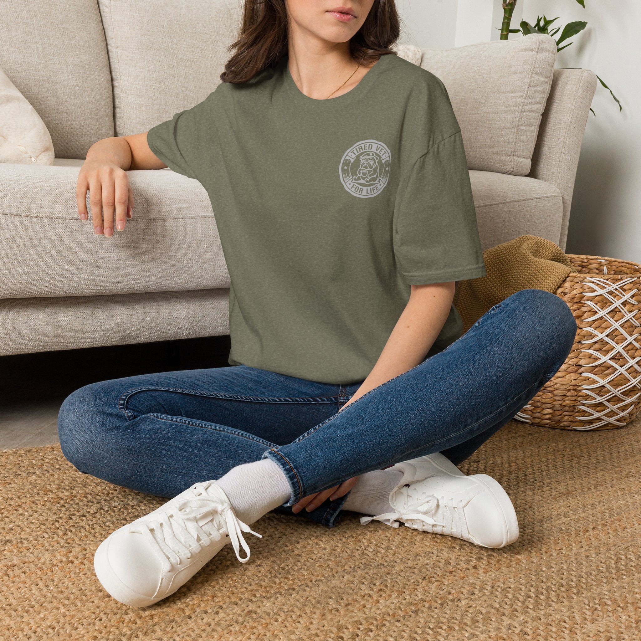 Retired Veteran Graphic T-Shirt with Cardinal Bird Back Print and Military Chest Emblem Unisex Tee