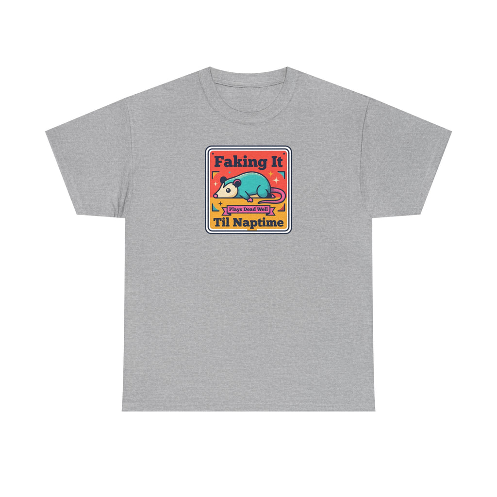 Faking It Til Naptime T-Shirt | Funny Sleeping Panda Tee | Cute Retro Humor Gift for Tired People