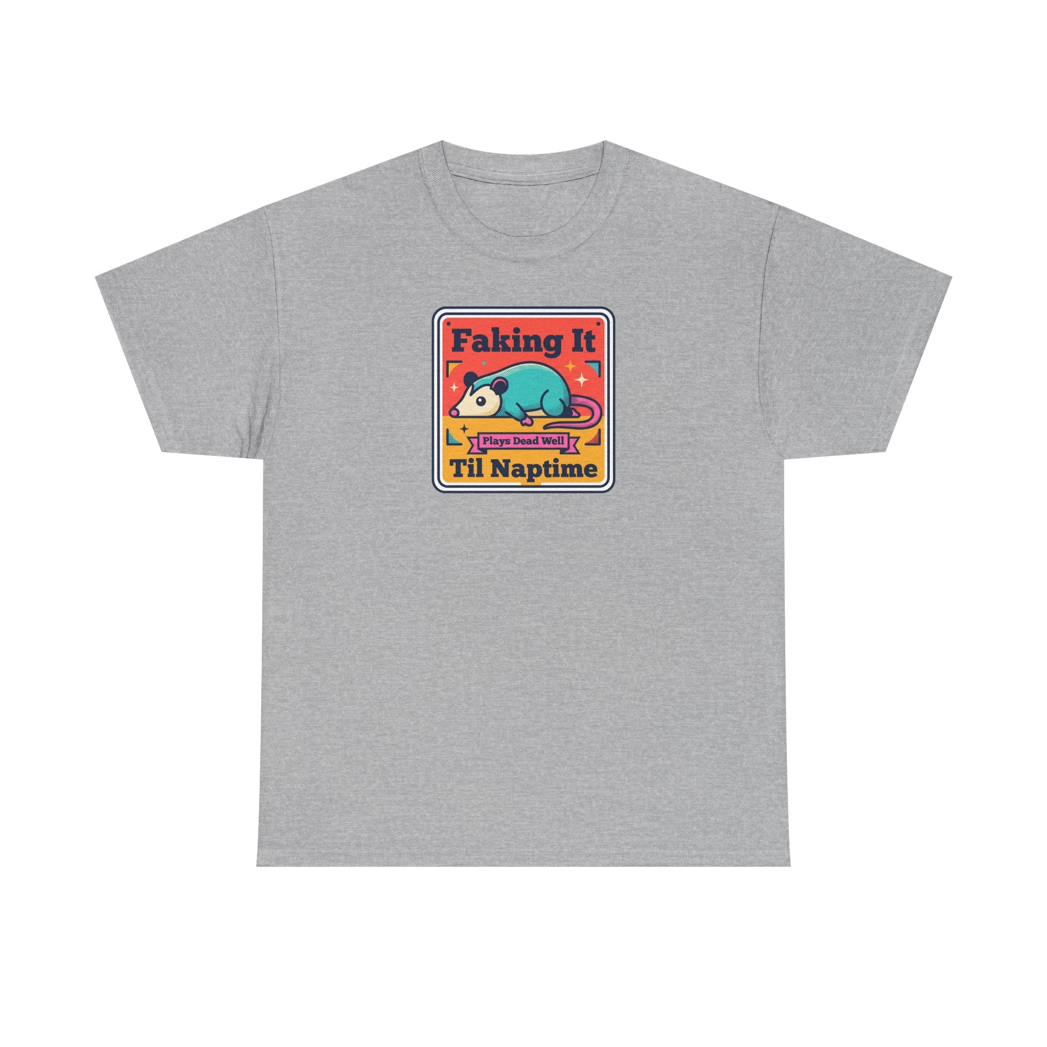 Faking It Til Naptime T-Shirt | Funny Sleeping Panda Tee | Cute Retro Humor Gift for Tired People