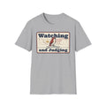 Watching and Judging T-Shirt | Vintage Bird Illustration, Desert Scene