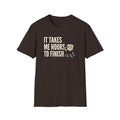 It Takes Me Hours to Finish T-Shirt, Funny Puzzle Lover Tee, Jigsaw Hobby Gift Shirt, Sarcastic Adult Humor Tee for Men & Women