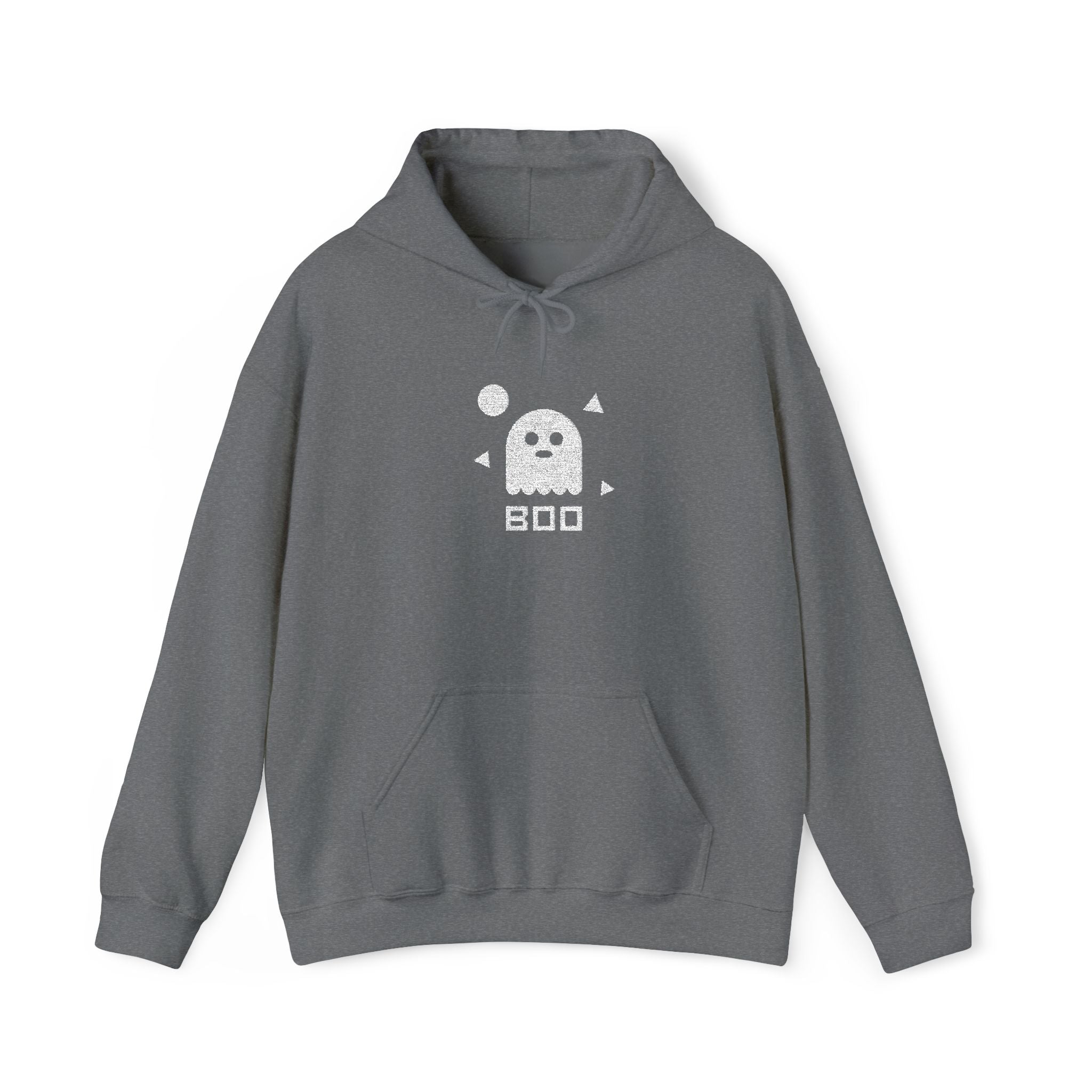 Pixel Ghost Hoodie | Cute Retro 8-Bit Boo Ghost Sweatshirt, Unisex Gamer Halloween Gift Pullover