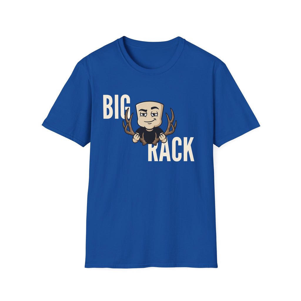 Big Rack T-Shirt, Funny Deer Hunting Tee, Buck Antler Hunter Gift Shirt, Sarcastic Outdoorsman Humor Tee for Men & Women
