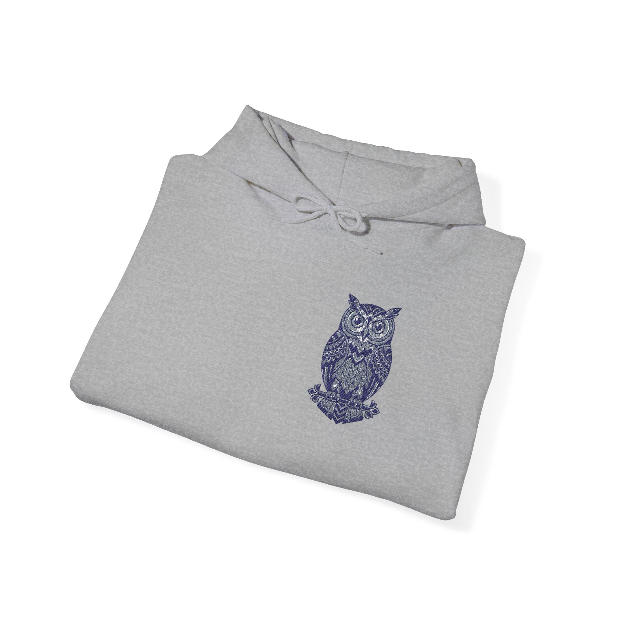 Floral Owl Hoodie | Botanical Bird Small Chest Print, Unisex Nature Sweatshirt, Owl Lover Gift Pullover