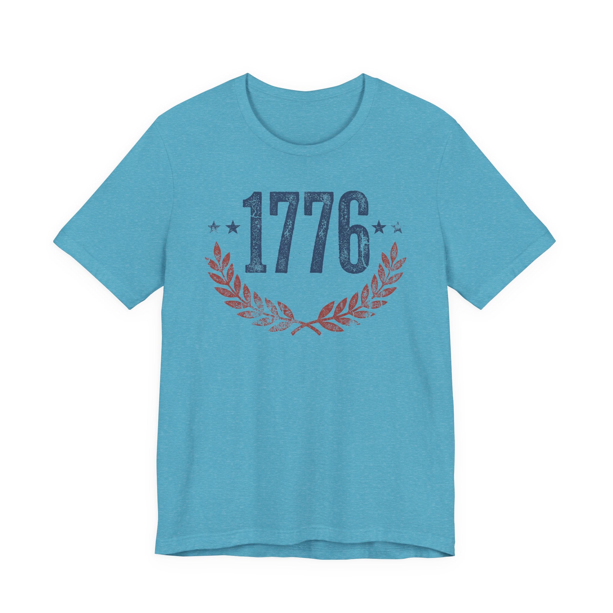 1776 Laurel Wreath T-Shirt | Patriotic American Revolution History Independence Day Graphic Tee