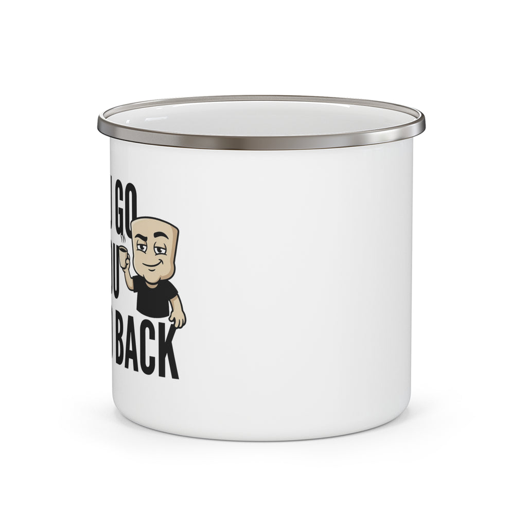 Funny Campfire Mug Once You Go Black | Toasted Marshmallow S'mores Mug | Funny Camping Mug | Enamel Camp Cup | Camping Gift for Campers