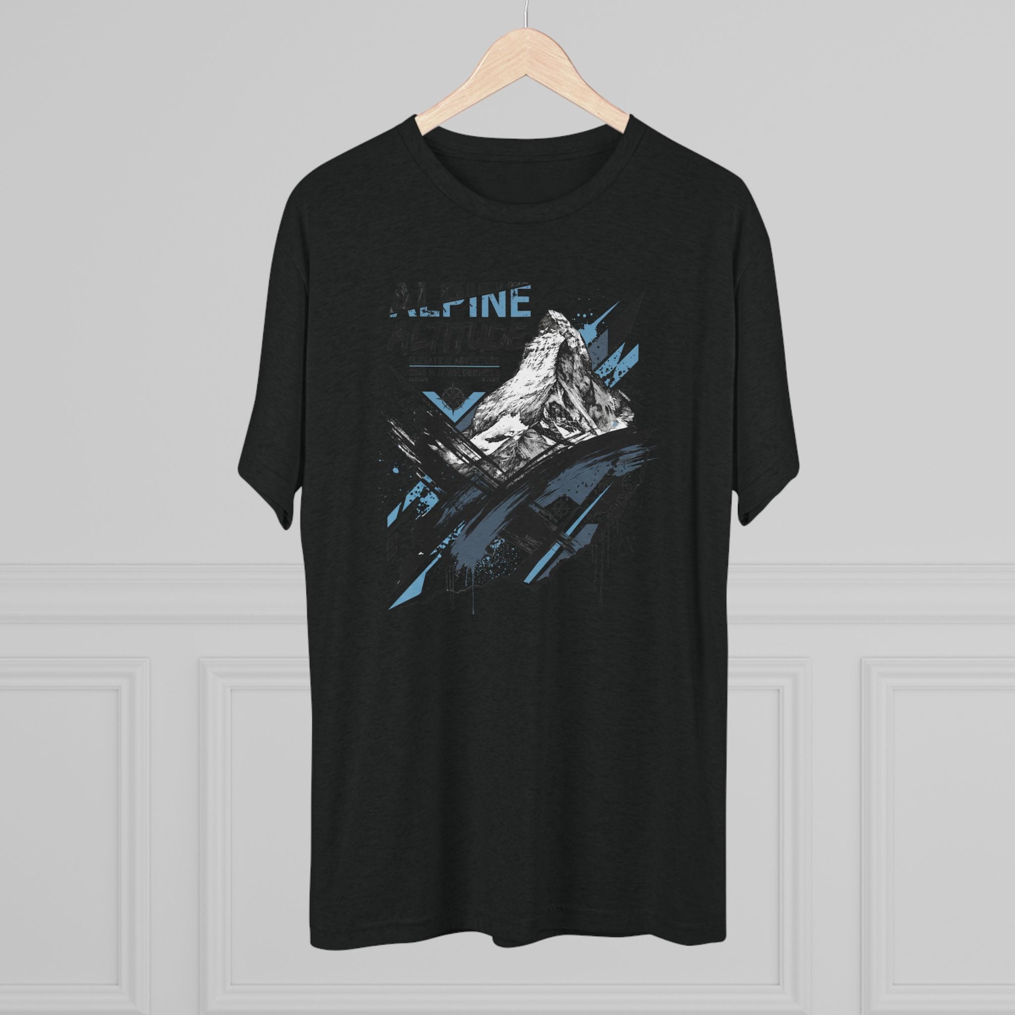 Alpine Altitude T-Shirt Mountain Peak Illustration Graphic Tee Hiking Gift Outdoor Nature Adventure Unisex