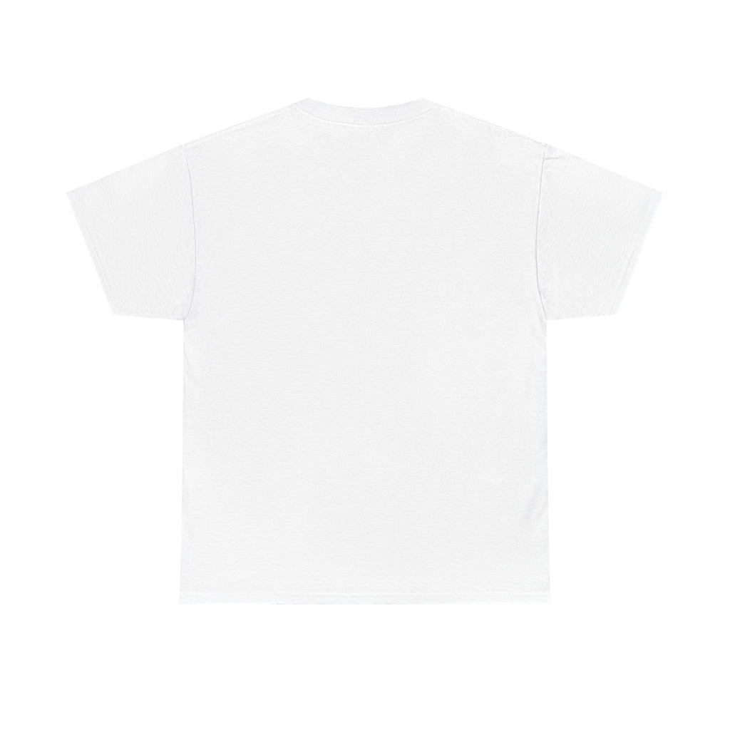 White T-shirt back, no graphic visible.