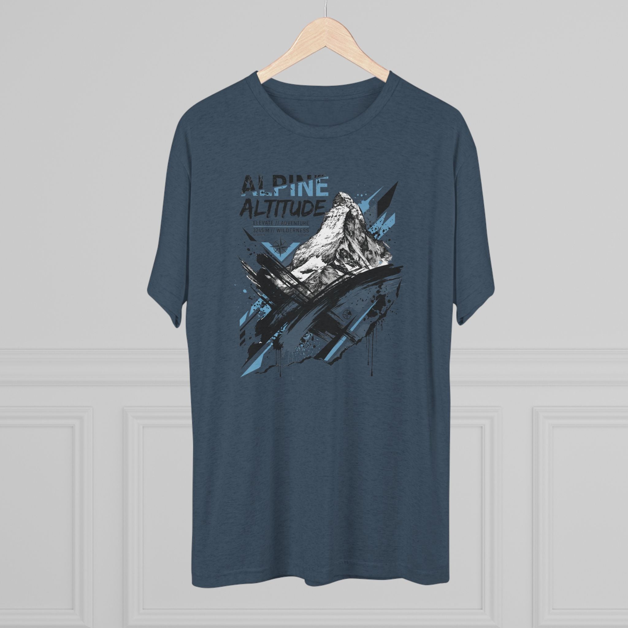 Alpine Altitude T-Shirt Mountain Peak Illustration Graphic Tee Hiking Gift Outdoor Nature Adventure Unisex