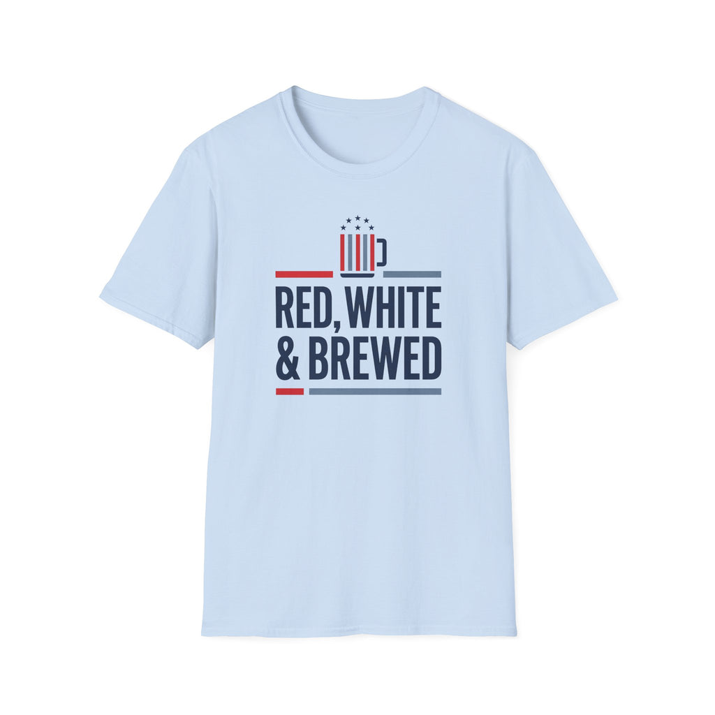 Red White & Brewed T-Shirt | Patriotic Beer Lover Tee, 4th of July Gift, Independence Day Unisex Shirt, USA Pride Graphic Tee