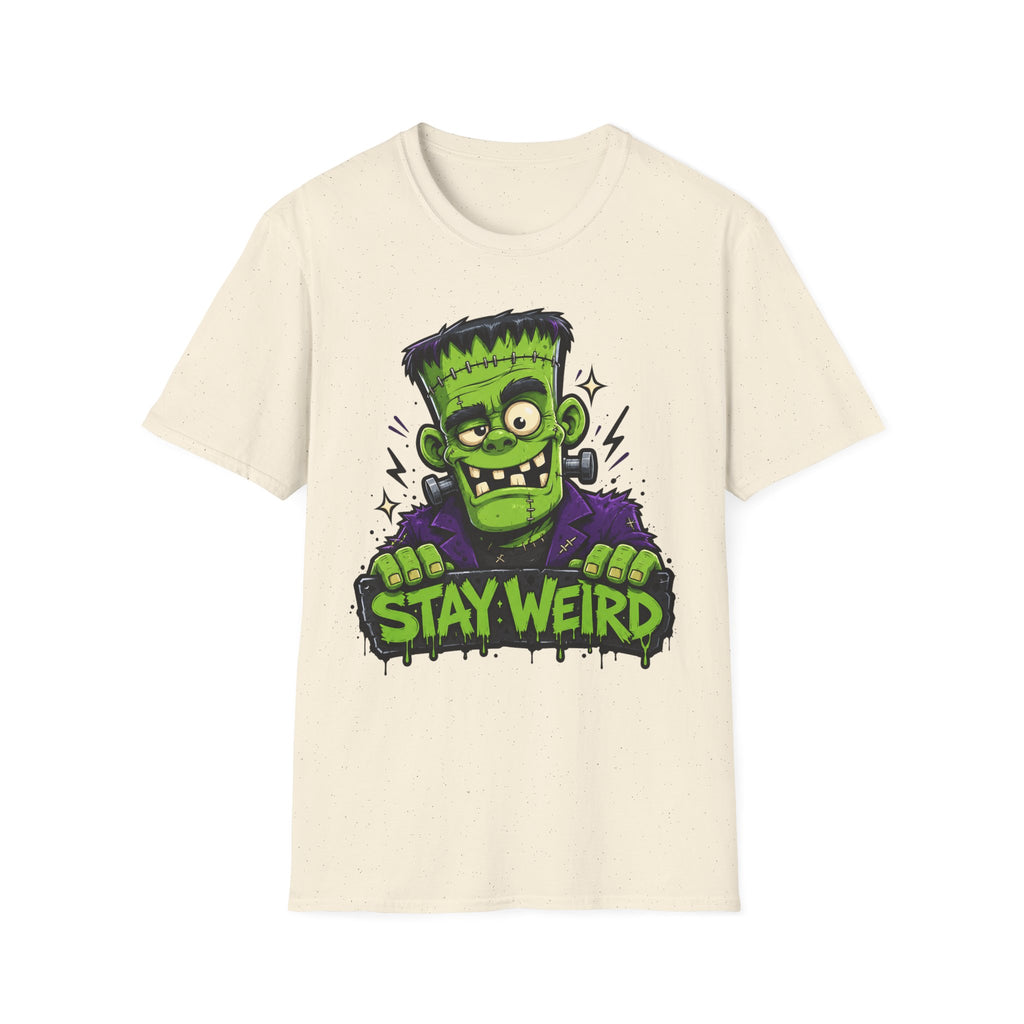 Stay Weird Frankenstein T-Shirt | Halloween Monster Graphic Tee | Spooky Cartoon Tee | Funny Monster Shirt | Halloween Gift