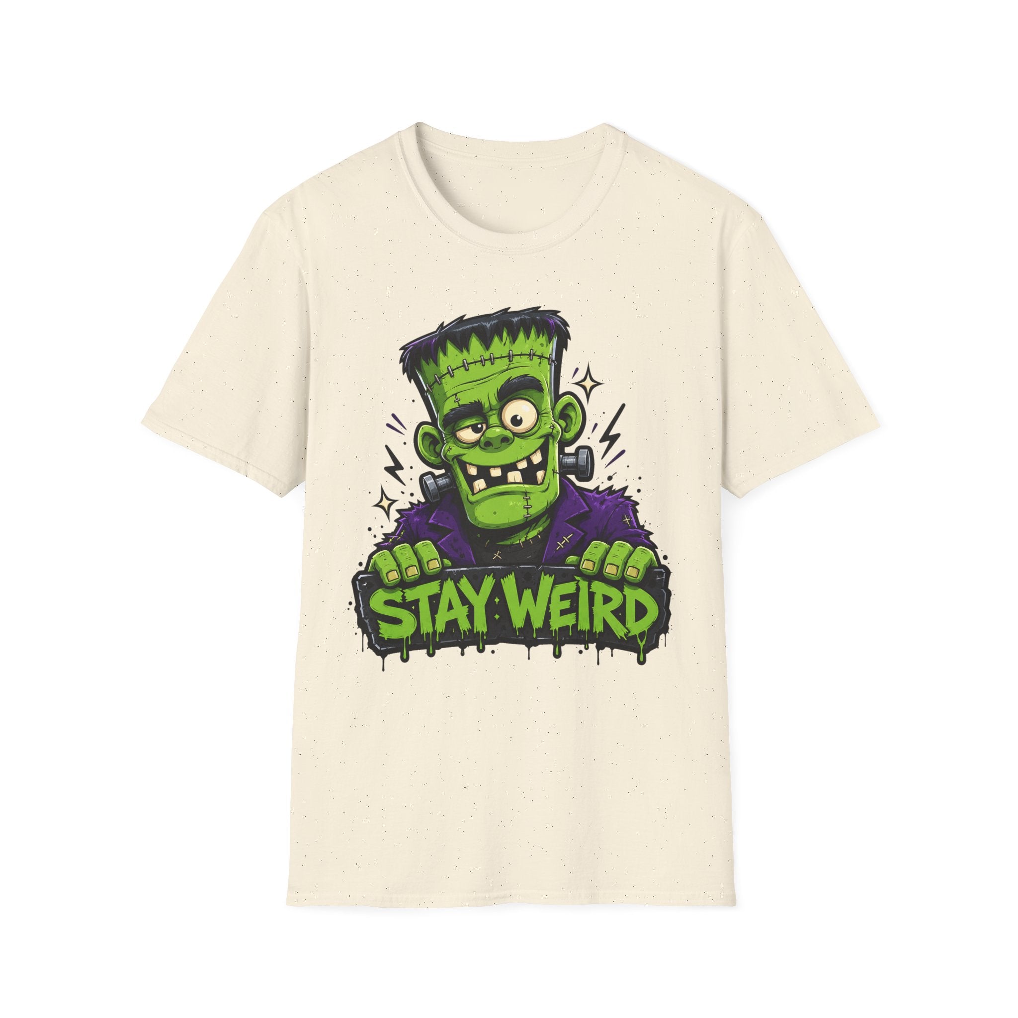 Stay Weird Frankenstein T-Shirt | Halloween Monster Graphic Tee | Spooky Cartoon Tee | Funny Monster Shirt | Halloween Gift