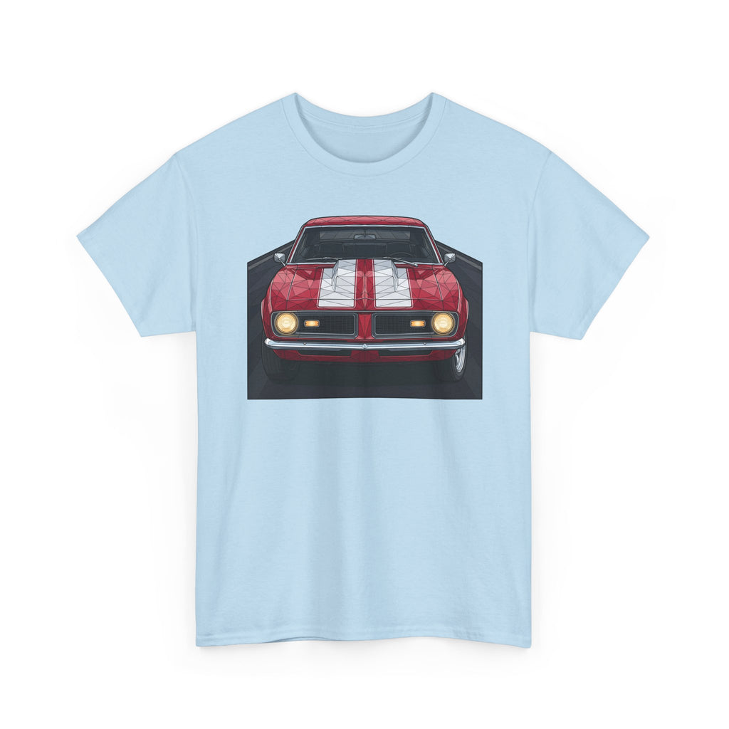 70s Red Muscle Car Tee | Front and Back Vintage Car Illustration