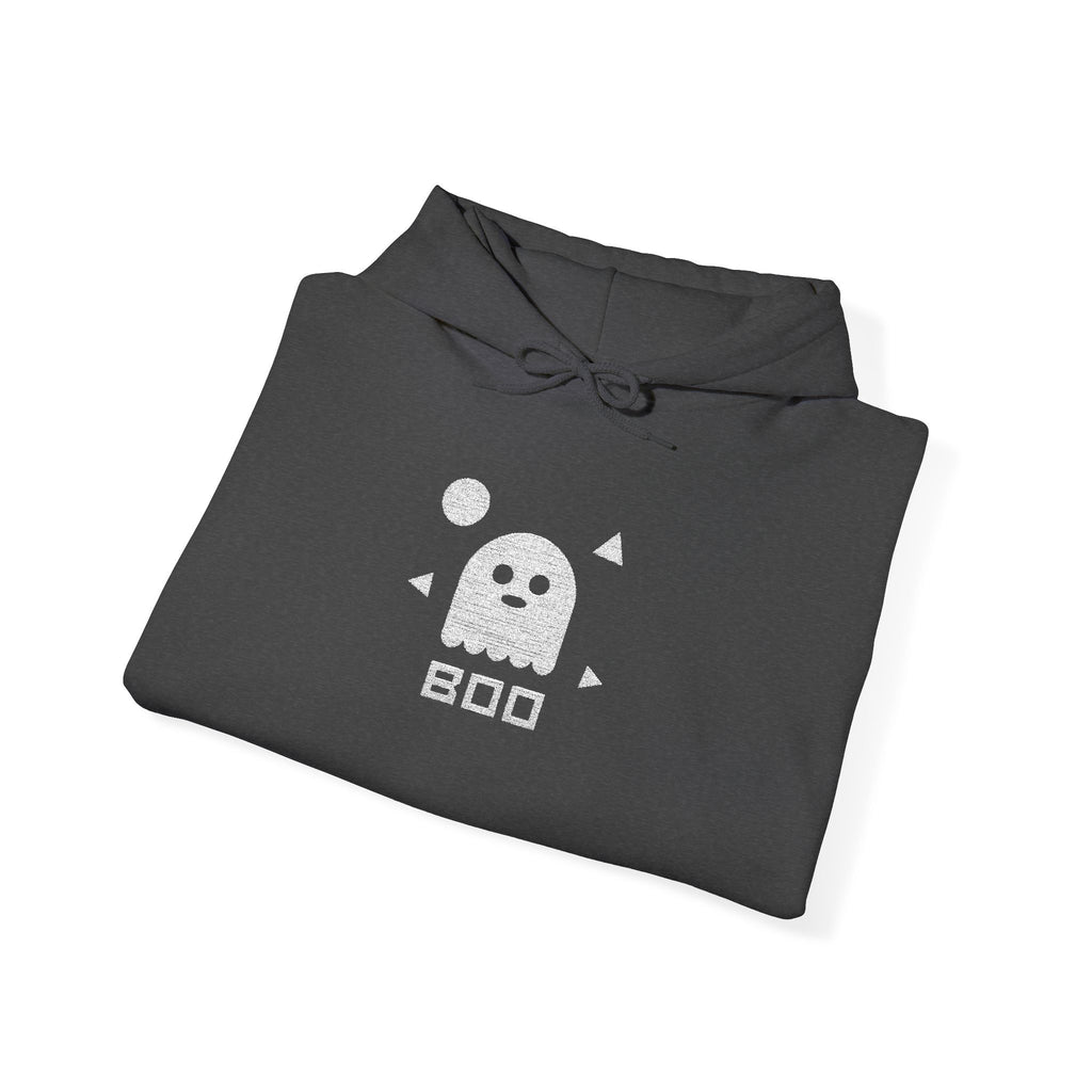 Pixel Ghost Hoodie | Cute Retro 8-Bit Boo Ghost Sweatshirt, Unisex Gamer Halloween Gift Pullover