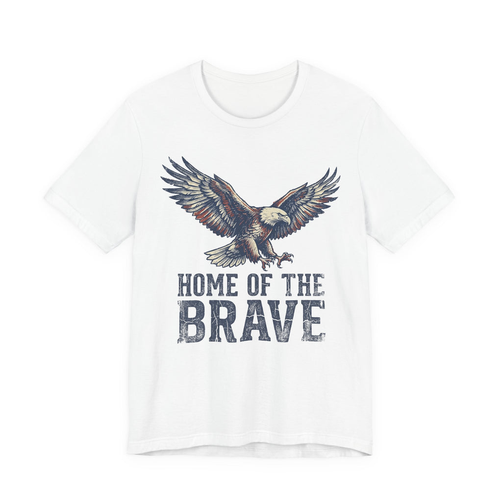 Home of the Brave Bald Eagle T-Shirt — Patriotic Americana Graphic Tee
