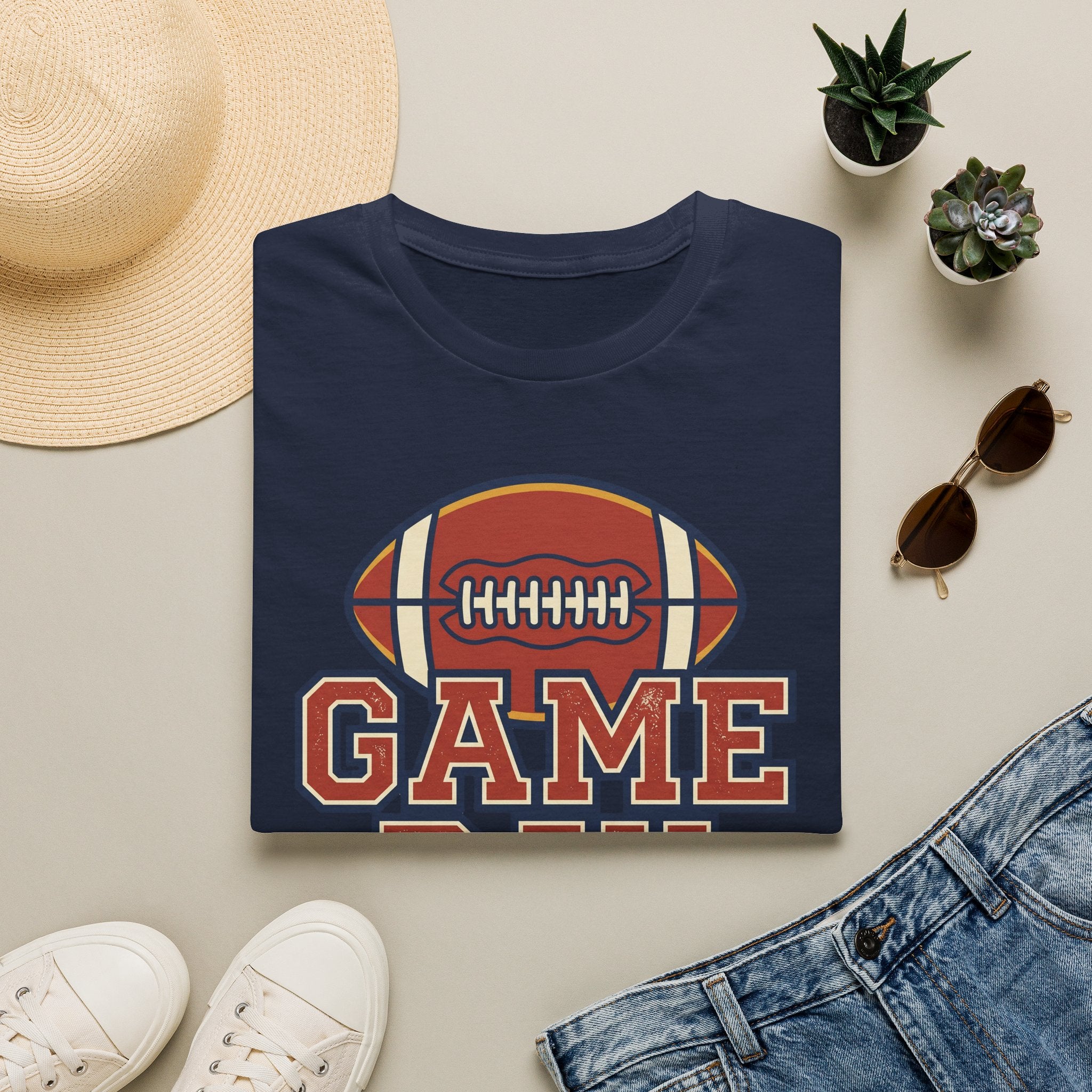 Game Day Football T-Shirt | Vintage Retro Football Fan Tee