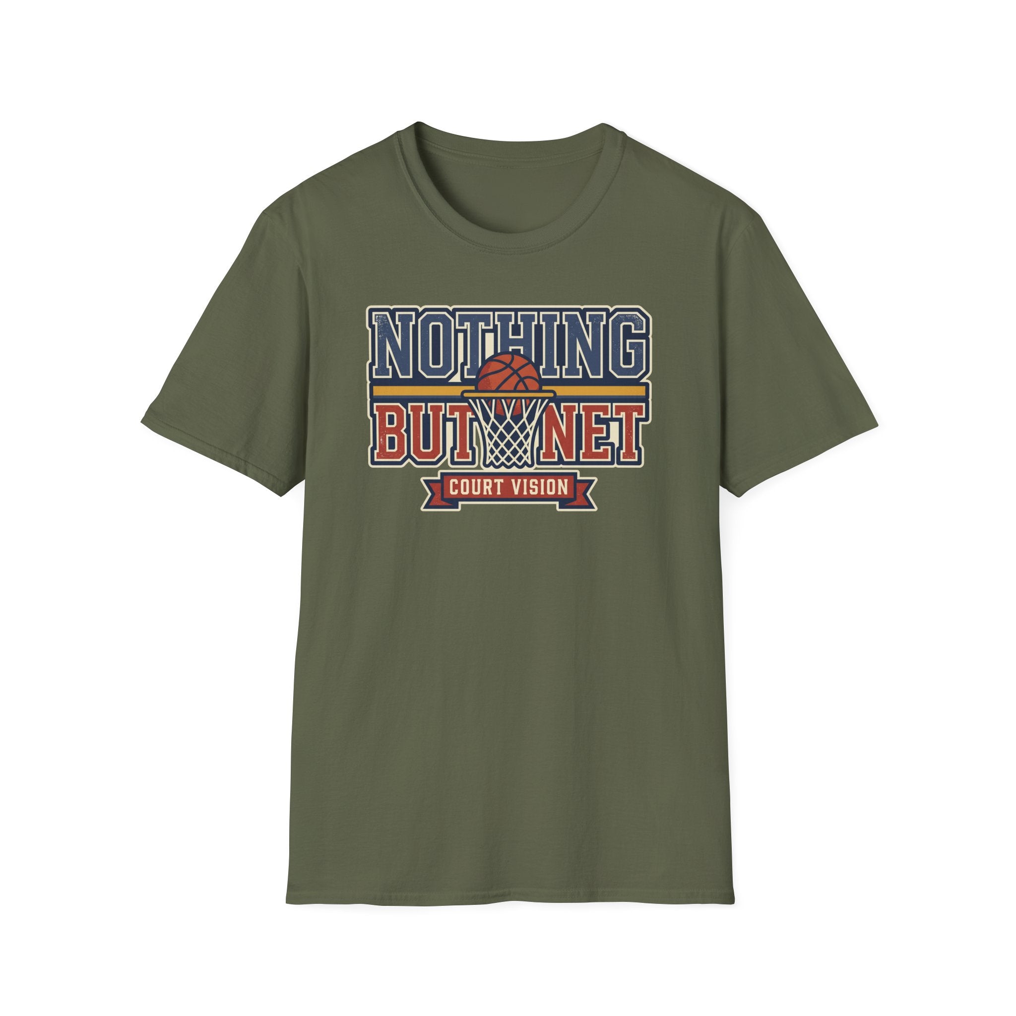 Basketball T-Shirt | Retro Hoops Court Vision Graphic Tee