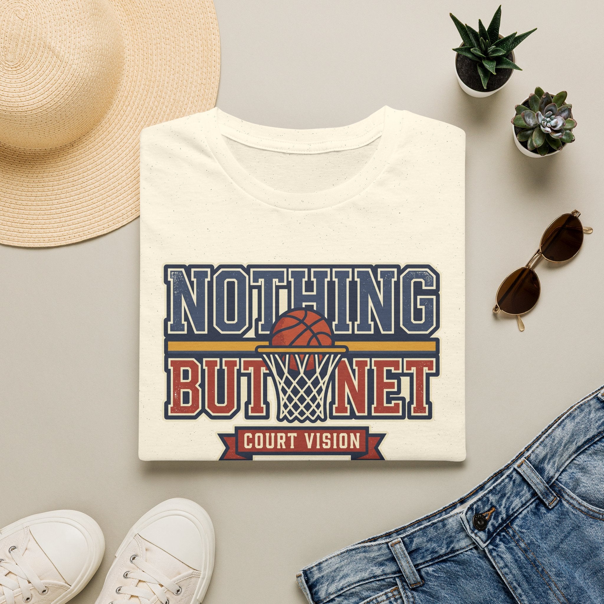 Basketball T-Shirt | Retro Hoops Court Vision Graphic Tee