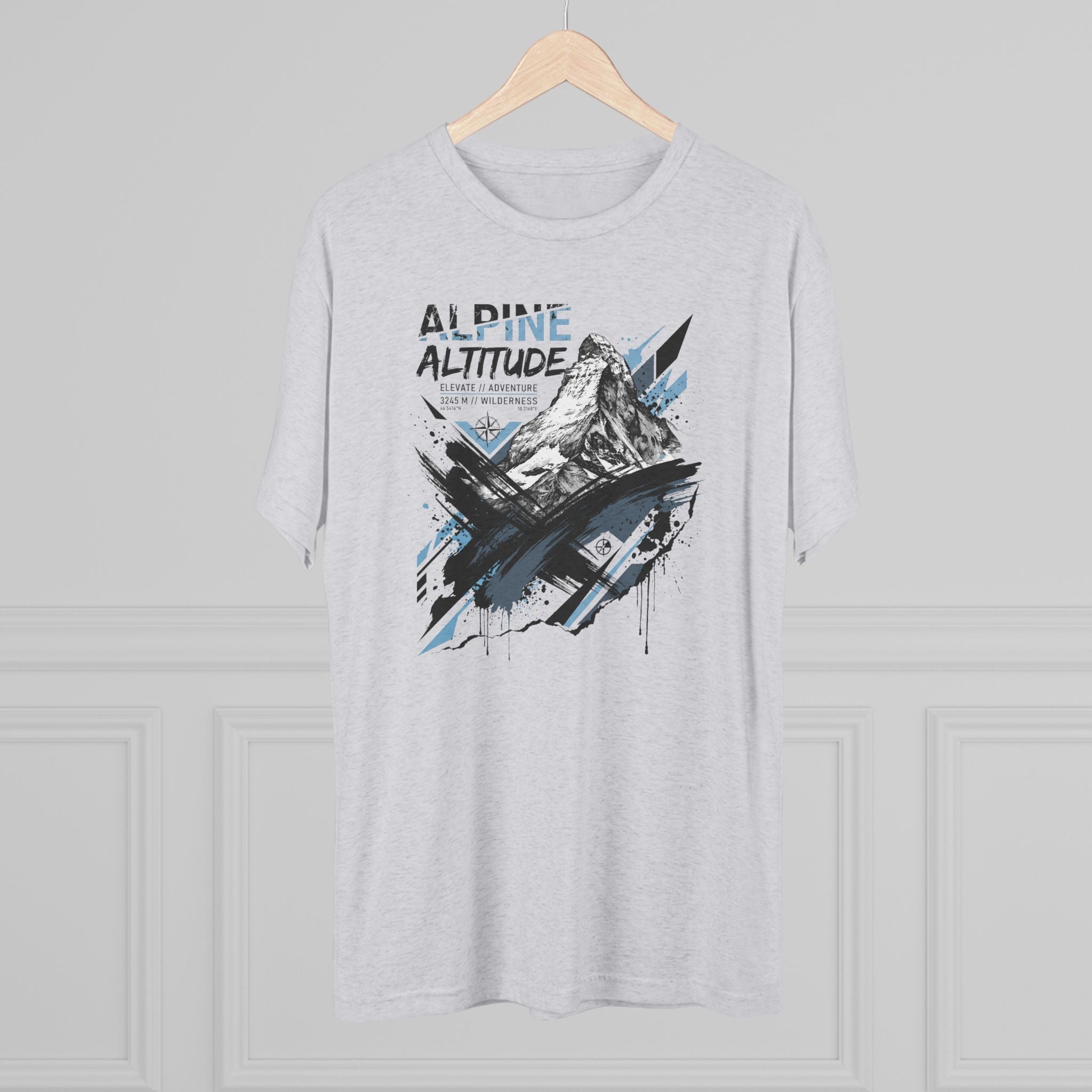 Alpine Altitude T-Shirt Mountain Peak Illustration Graphic Tee Hiking Gift Outdoor Nature Adventure Unisex