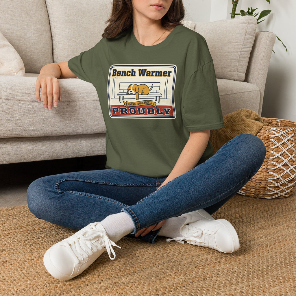 Funny Lazy Dog T-Shirt | Bench Warmer Sarcastic Humor Tee