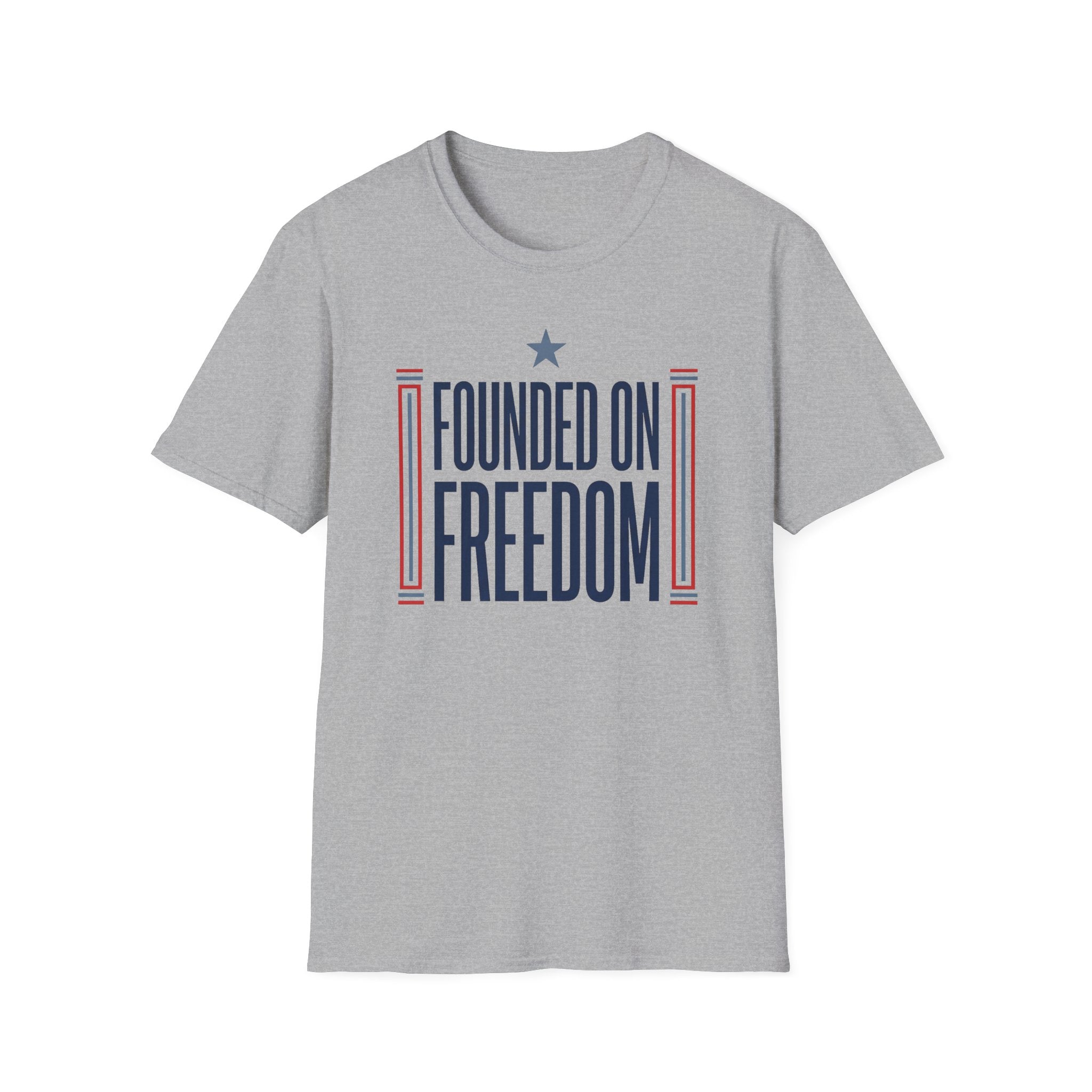 Founded on Freedom T-Shirt | Patriotic USA Shirt, 4th of July Gift, America Pride Tee, Unisex Patriotic Flag Graphic Tee