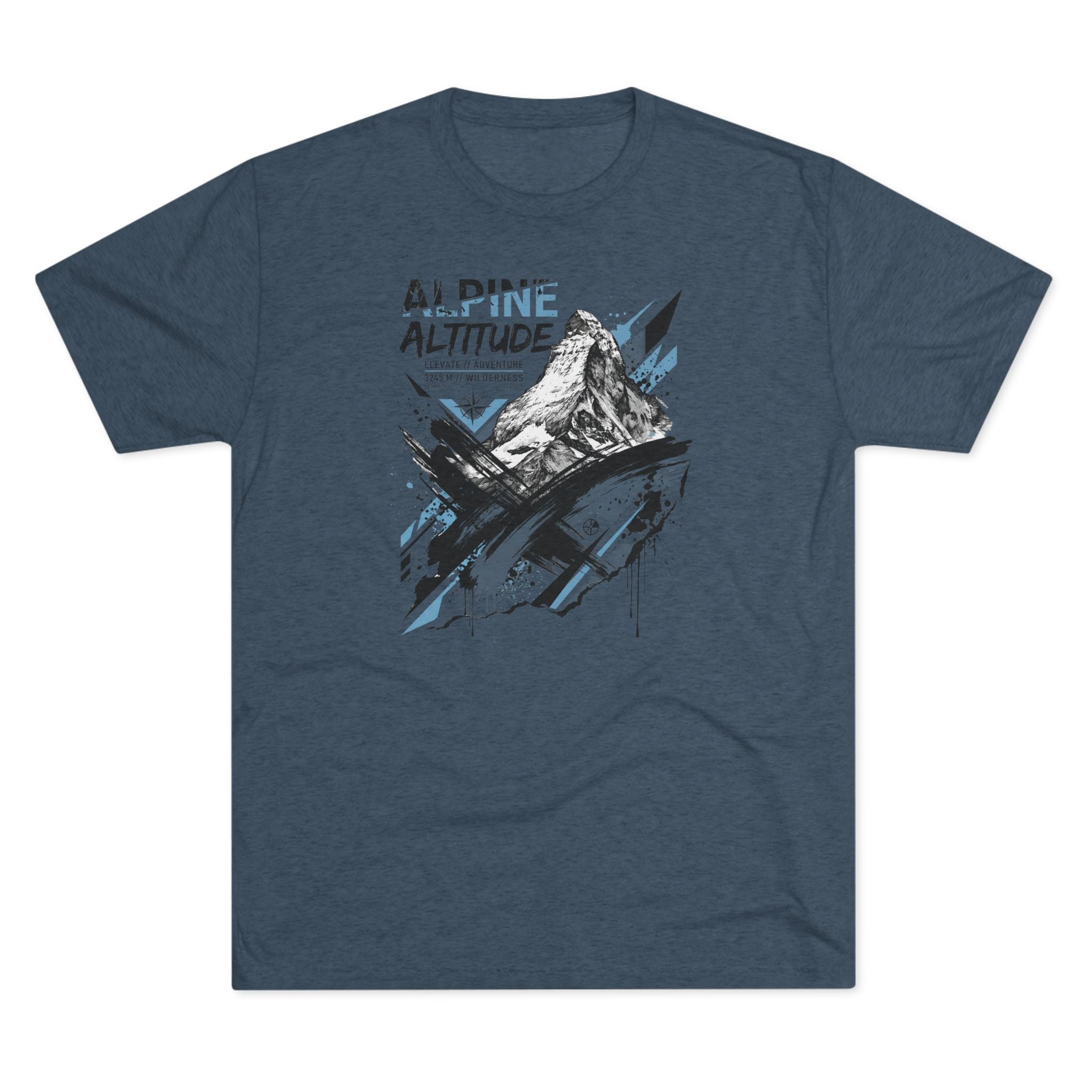 Alpine Altitude T-Shirt Mountain Peak Illustration Graphic Tee Hiking Gift Outdoor Nature Adventure Unisex
