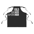 Bold Badass Superhuman Apron | Funny Statement Kitchen Apron | Empowering Cooking Apron | Black Chef Gift Apron
