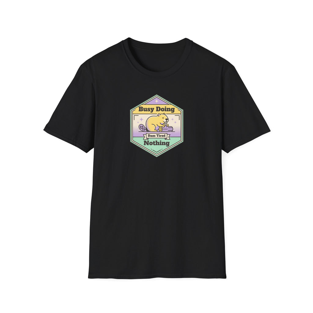 Funny Sloth T-Shirt | Busy Doing Nothing Cute Pastel Sloth Graphic Tee | Lazy Day Animal Shirt Gift