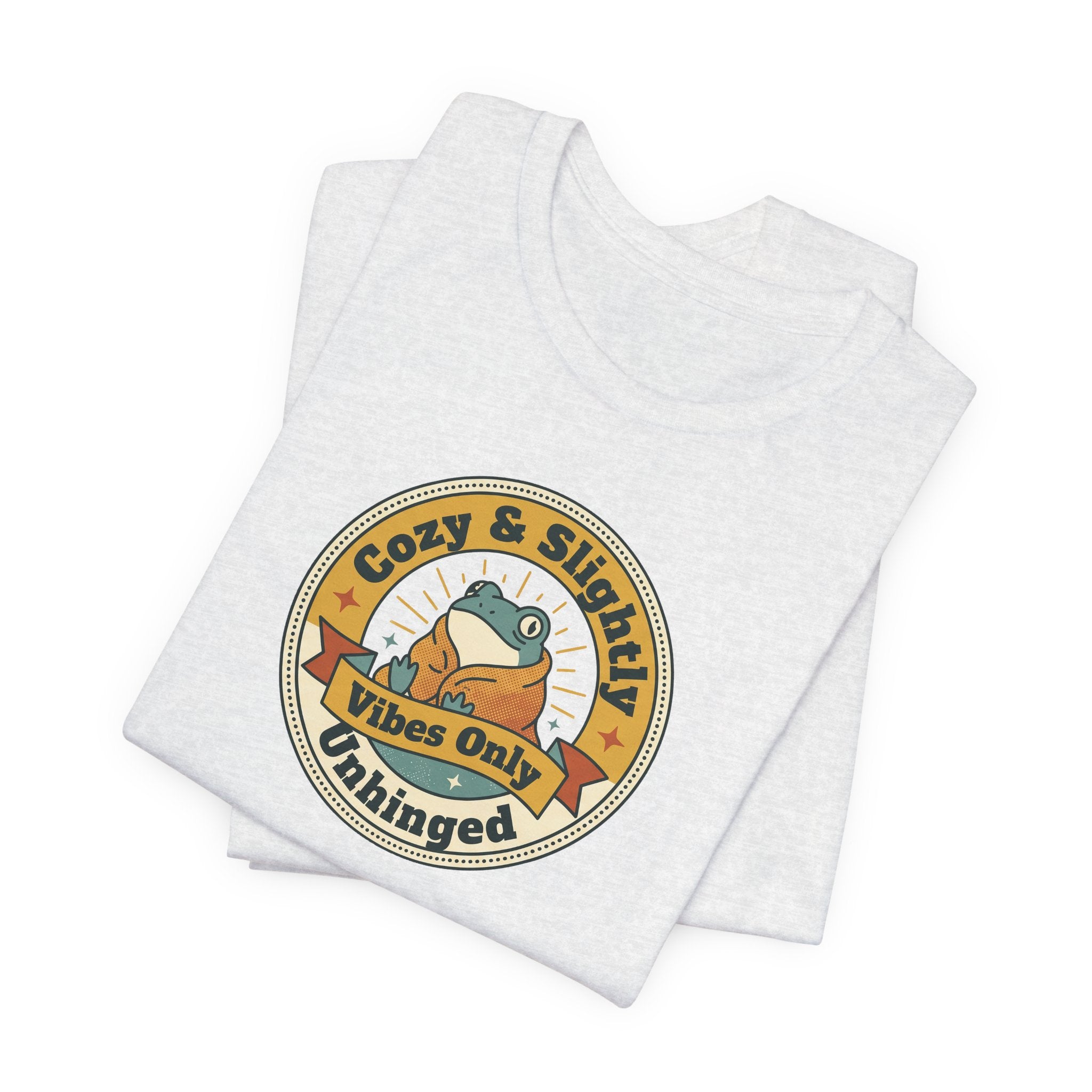 Cozy & Slightly Unhinged Vibes Only T-Shirt | Retro Sloth Graphic Tee