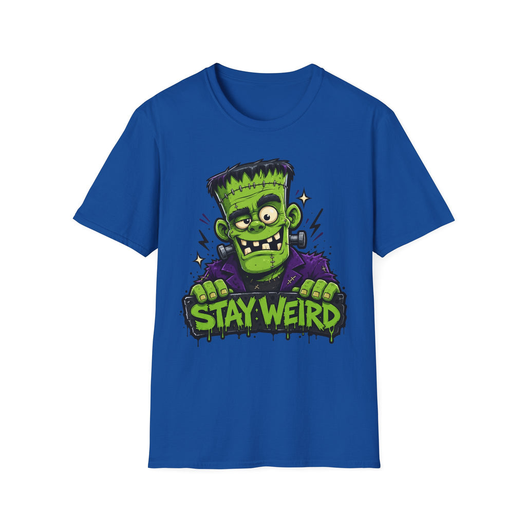 Stay Weird Frankenstein T-Shirt | Halloween Monster Graphic Tee | Spooky Cartoon Tee | Funny Monster Shirt | Halloween Gift