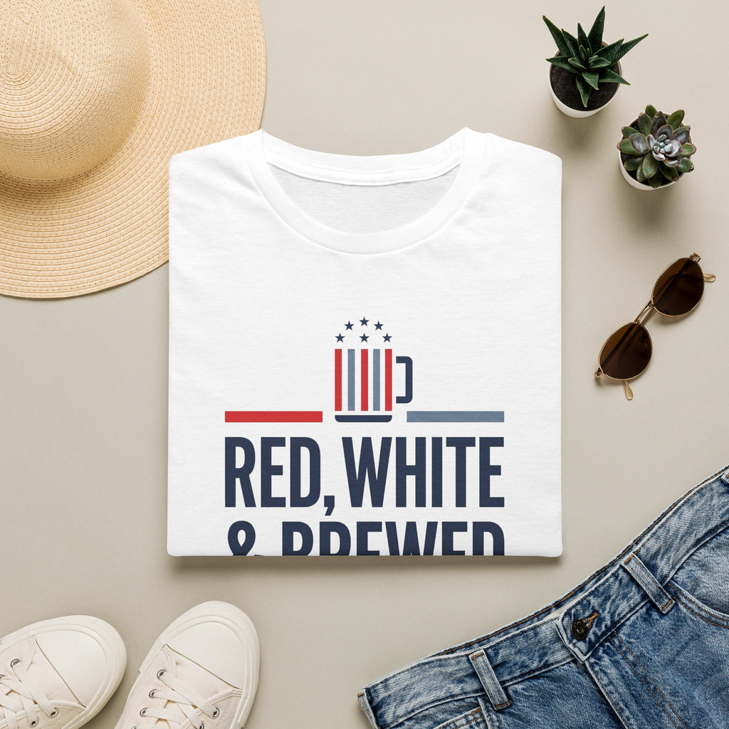 Red White & Brewed T-Shirt | Patriotic Beer Lover Tee, 4th of July Gift, Independence Day Unisex Shirt, USA Pride Graphic Tee