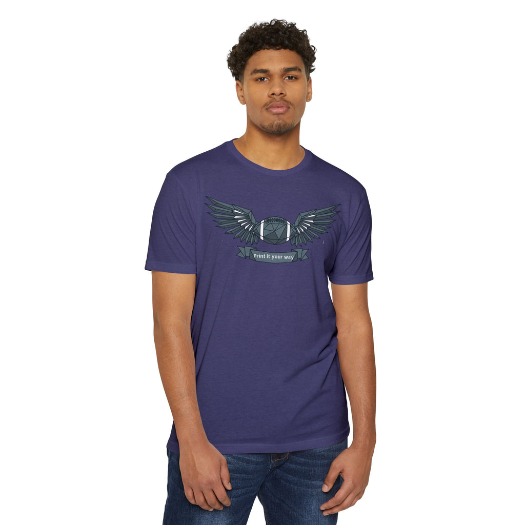 Custom Camera T-Shirt Personalized Winged Camera Emblem Tee Add Your Name or Motto Photographer Gift