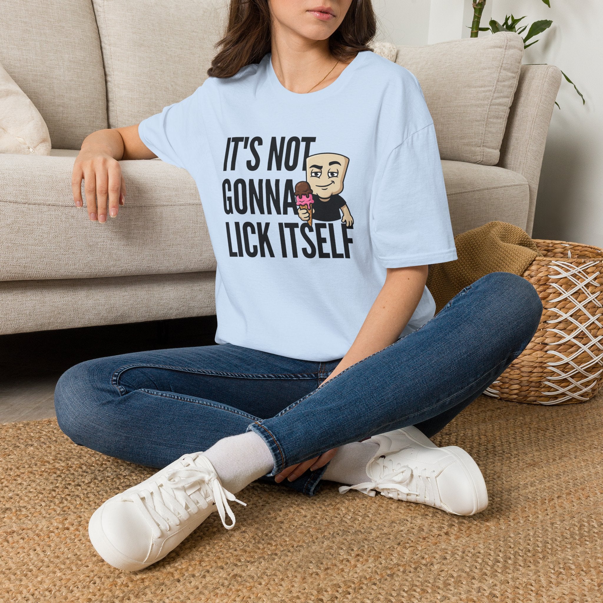 It's Not Gonna Lick Itself T-Shirt | Funny Ice Cream Cone Tee | Adult Humor Innuendo Gift