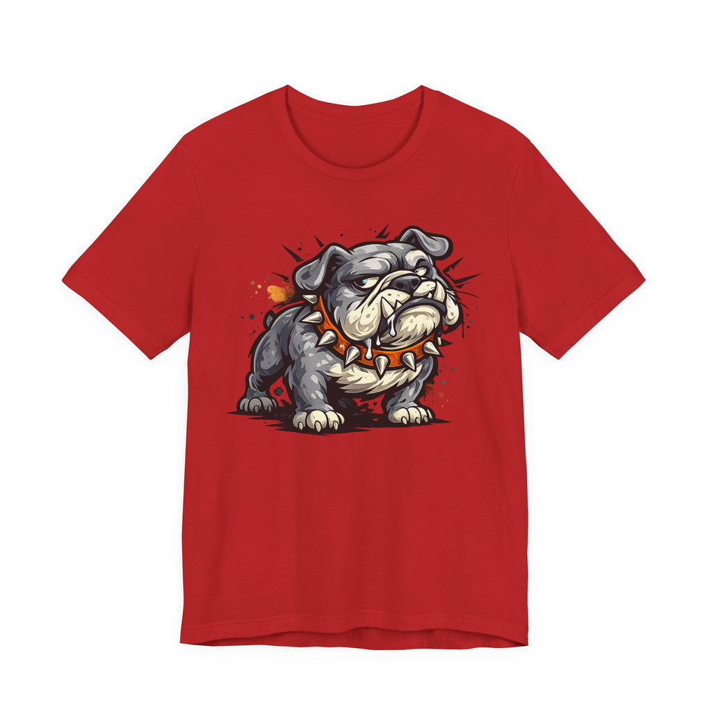 Bulldog Illustration Tee | Tough Cartoon Bulldog Graphic T-Shirt, Fierce Dog Art Unisex Gift