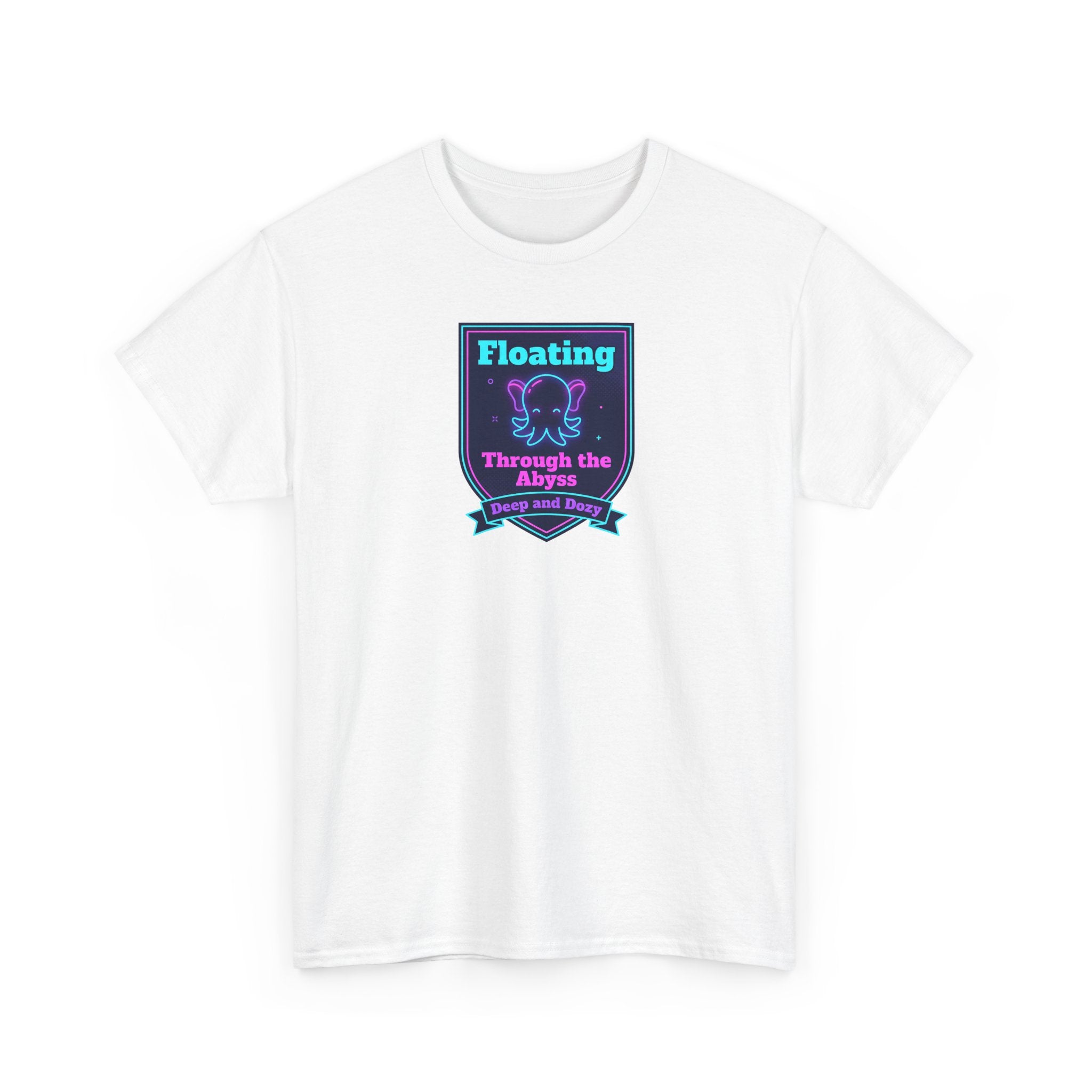 Floating Through the Abyss Tee | Neon Octopus Graphic