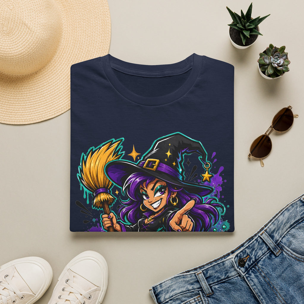 Witch Way To The Candy T-Shirt | Funny Halloween Witch Graphic Tee | Spooky Season Gift | Trick or Treat Shirt