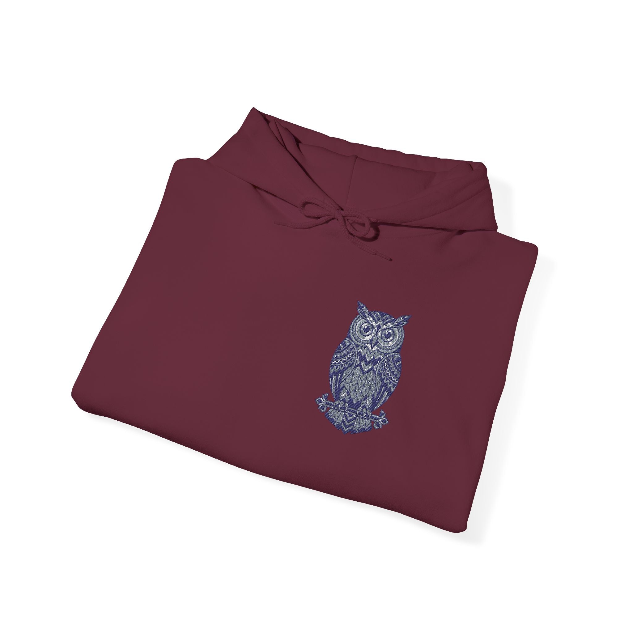 Floral Owl Hoodie | Botanical Bird Small Chest Print, Unisex Nature Sweatshirt, Owl Lover Gift Pullover