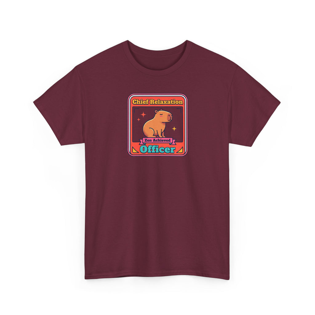 Chief Relaxation Officer T-Shirt | Funny Capybara Zen Graphic Tee