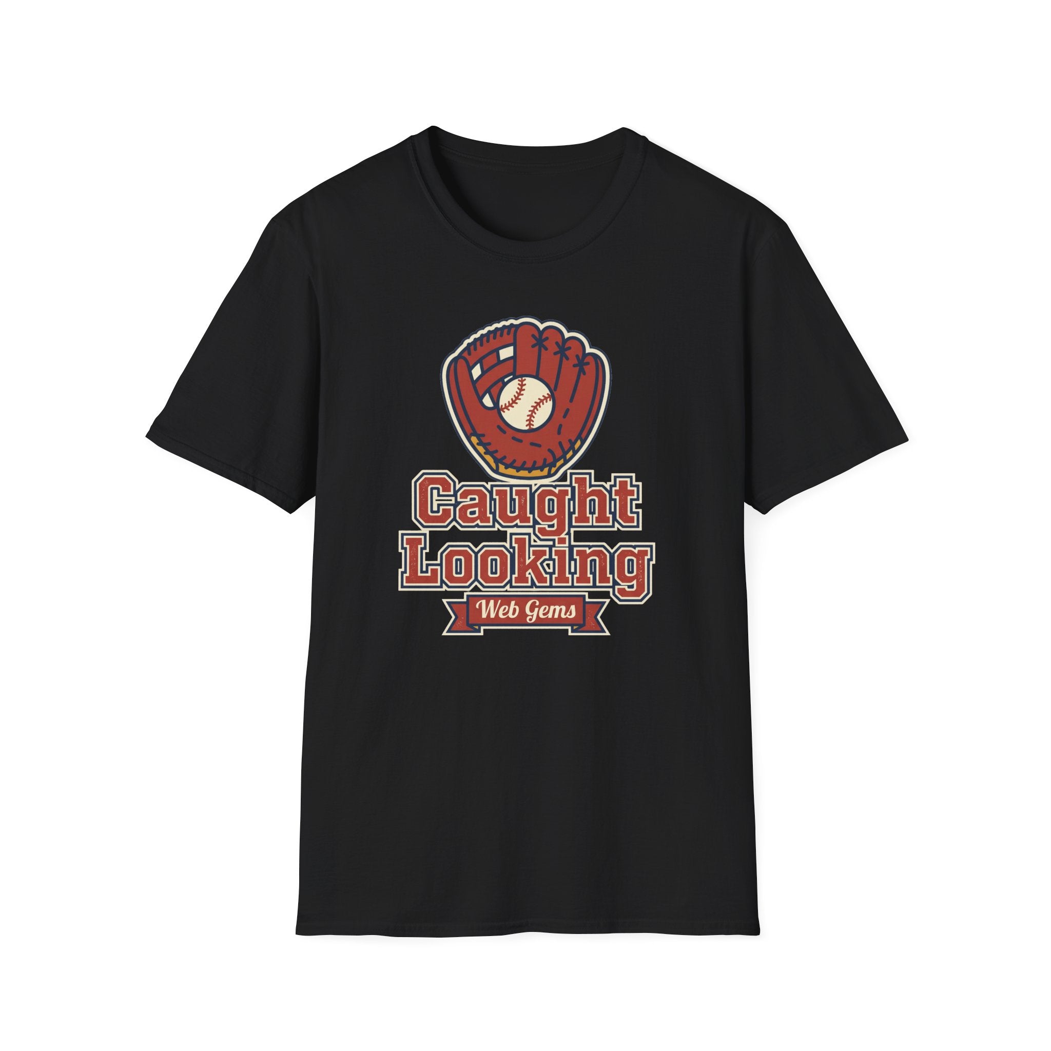Baseball T-Shirt | Vintage Caught Looking Glove Graphic Tee