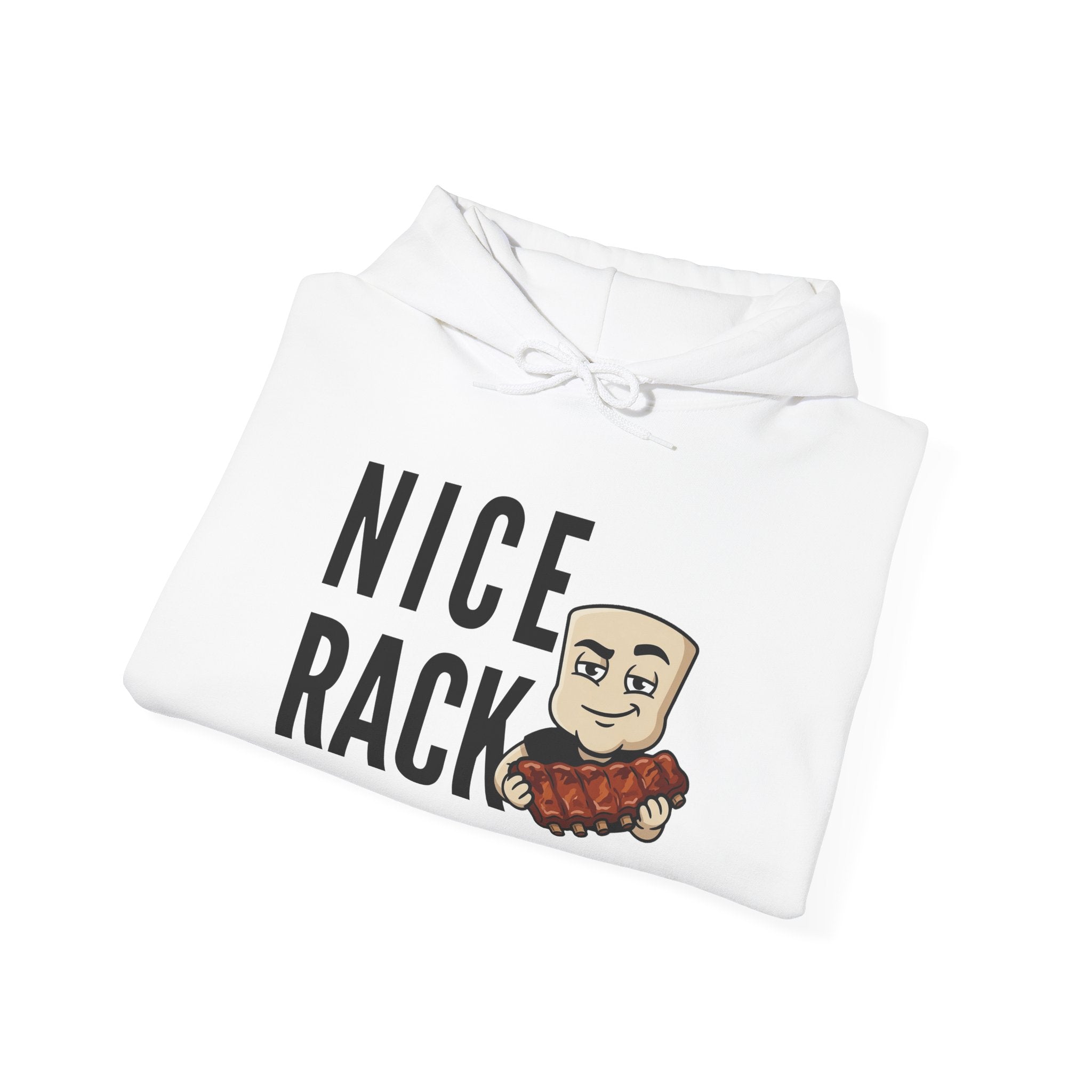 Nice Rack Hoodie | Funny BBQ Rib Graphic Adult Humor Naughty Novelty Sweatshirt Gift